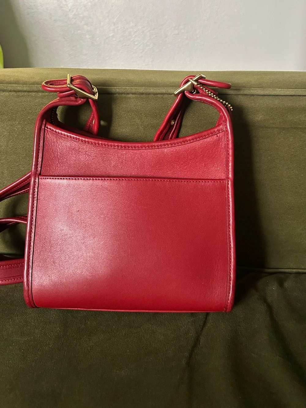 Vintage Red Coach Legacy Crossbody Bag #9997